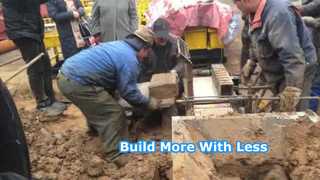 Petite machine à briques pour la production de matériaux de construction