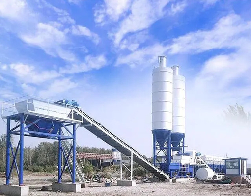 Équipements de mélange concrets d'usine de ciment de la station HZS75 pour la taille moyenne et en haut