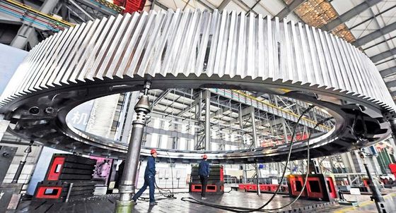 10 vitesse de périmètre à boulets du module 100mm de broyeur de vitesse d'habillage de périmètre et de four rotatoire pour l'usine de ciment