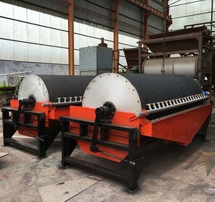 machine de 20t/h 35r/Min Wet Drum Magnetic Separator pour le traitement minéral